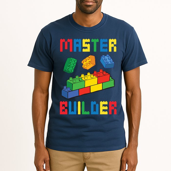 Brick Builder Funny Blocks Building Master Builder Toys Tall T-Shirt