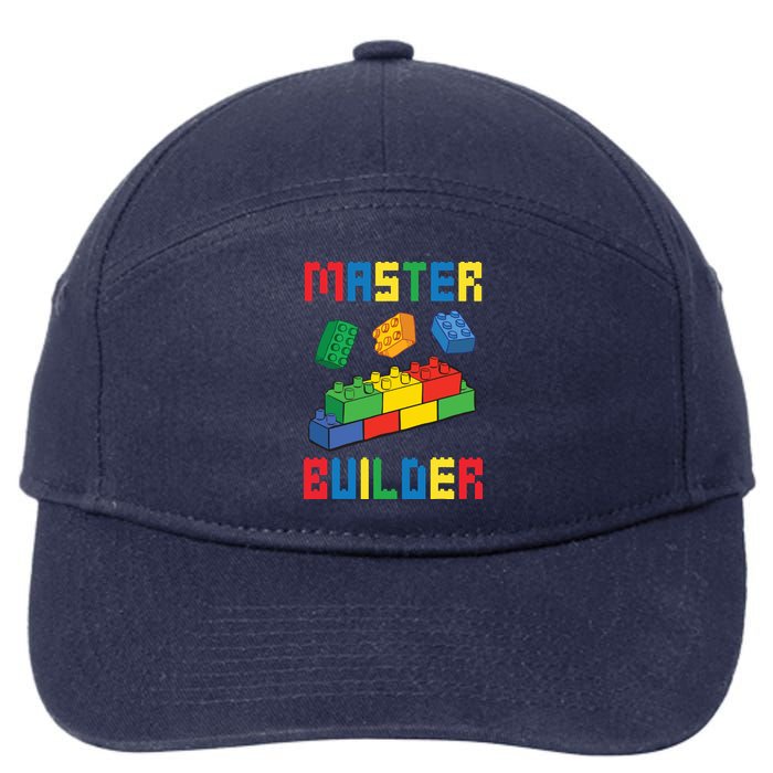 Brick Builder Funny Blocks Building Master Builder Toys 7-Panel Snapback Hat