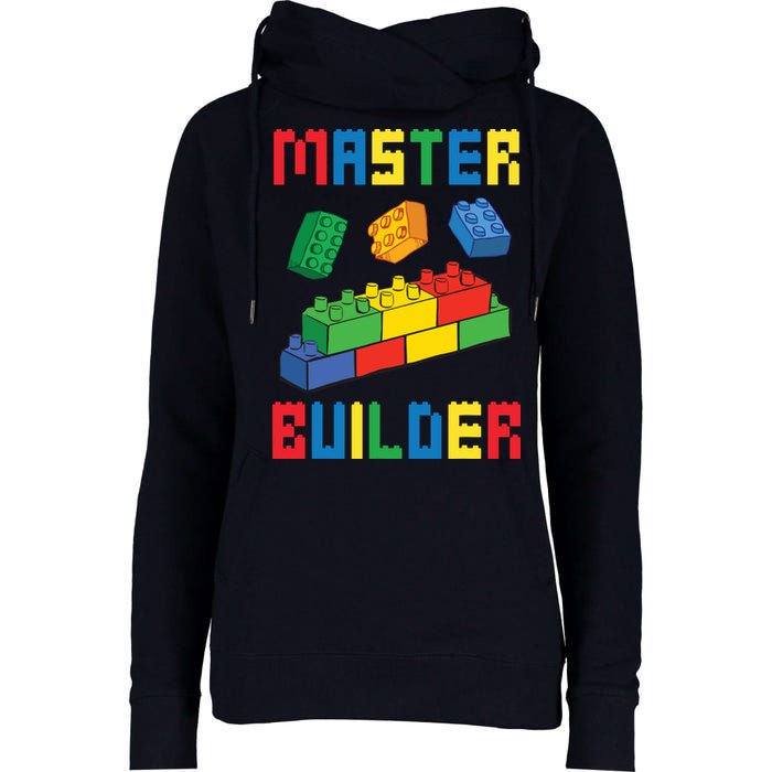 Brick Builder Funny Blocks Building Master Builder Toys Womens Funnel Neck Pullover Hood