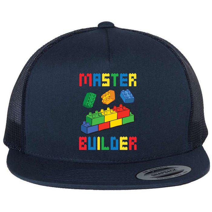 Brick Builder Funny Blocks Building Master Builder Toys Flat Bill Trucker Hat
