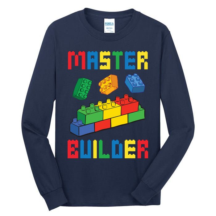 Brick Builder Funny Blocks Building Master Builder Toys Tall Long Sleeve T-Shirt