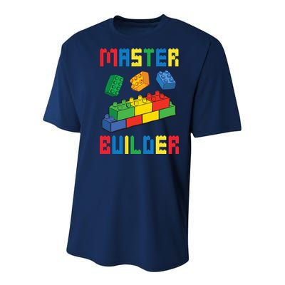 Brick Builder Funny Blocks Building Master Builder Toys Youth Performance Sprint T-Shirt