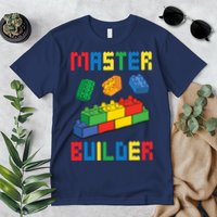 Brick Builder Funny Blocks Building Master Builder Toys Premium T-Shirt
