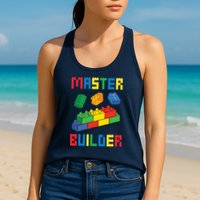 Brick Builder Funny Blocks Building Master Builder Toys Womens Tank Top