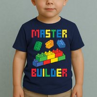 Brick Builder Funny Blocks Building Master Builder Toys Toddler T-Shirt