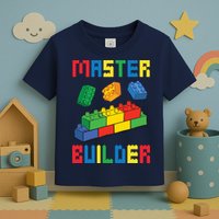 Brick Builder Funny Blocks Building Master Builder Toys Toddler T-Shirt