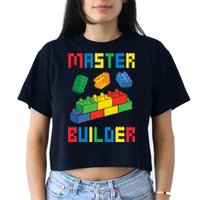 Brick Builder Funny Blocks Building Master Builder Toys Crop Top