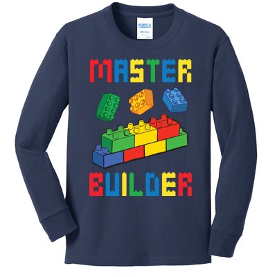 Brick Builder Funny Blocks Building Master Builder Toys Kids Long Sleeve Shirt