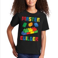 Brick Builder Funny Blocks Building Master Builder Toys Kids T-Shirt