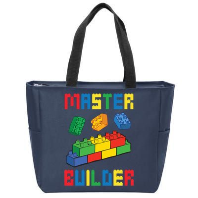 Brick Builder Funny Blocks Building Master Builder Toys Zip Tote Bag