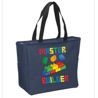 Brick Builder Funny Blocks Building Master Builder Toys Zip Tote Bag
