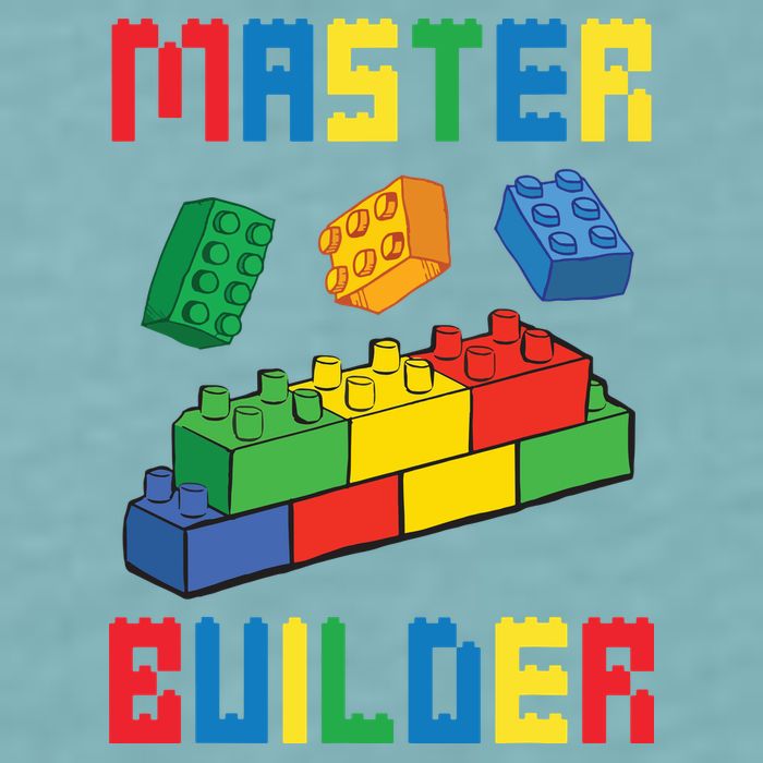Brick Builder Funny Blocks Building Master Builder Toys Sueded Cloud Jersey T-Shirt