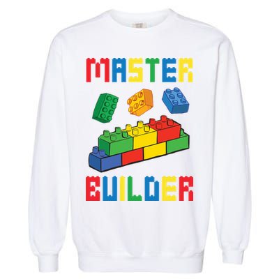 Brick Builder Funny Blocks Building Master Builder Toys Garment-Dyed Sweatshirt