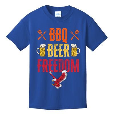 Bbq Beer Freedom Usa America 2020 Proud Patriot Gift Kids T-Shirt