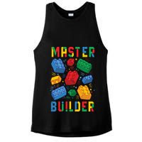 Brick Builder Funny Blocks Master Builder Ladies PosiCharge Tri-Blend Wicking Tank