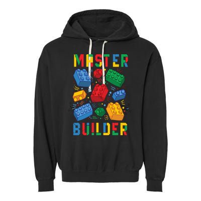 Brick Builder Funny Blocks Master Builder Garment-Dyed Fleece Hoodie