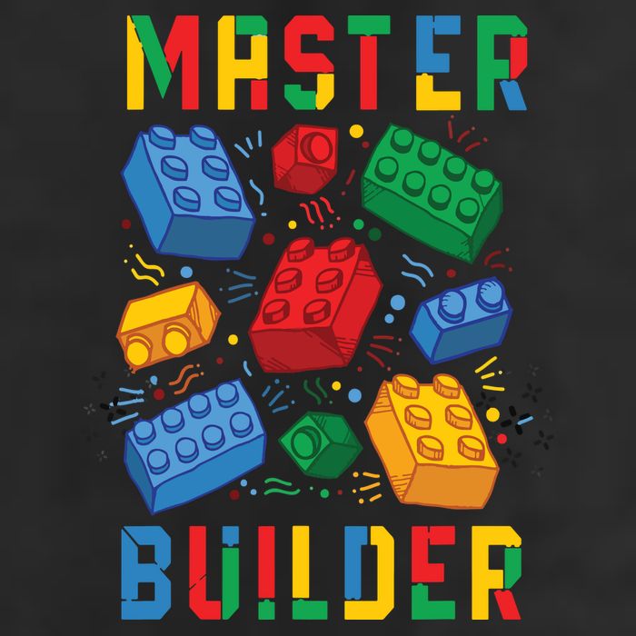 Brick Builder Funny Blocks Master Builder Garment-Dyed Fleece Hoodie