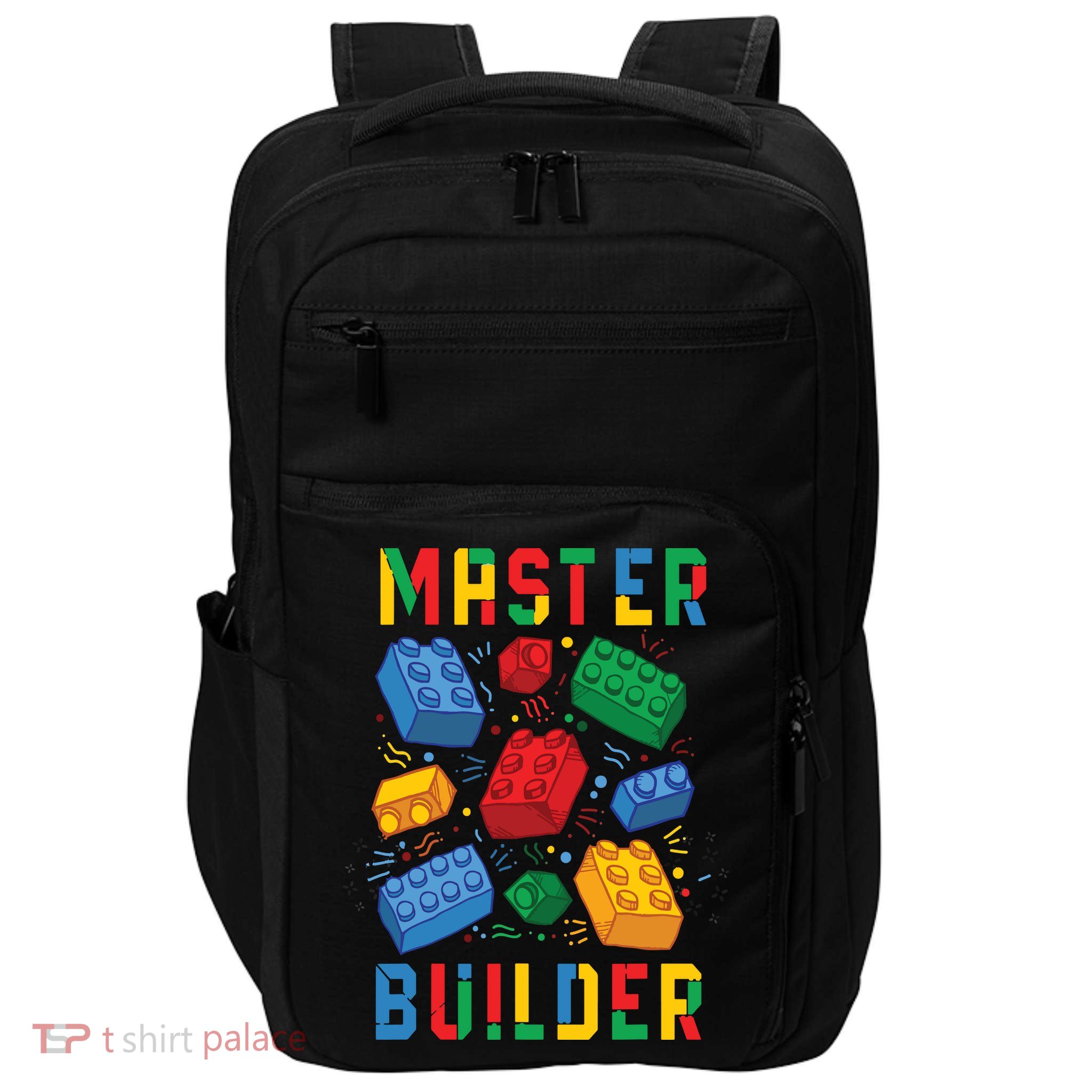Brick Builder Funny Blocks Master Builder Impact Tech Backpack