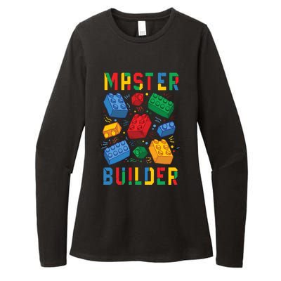 Brick Builder Funny Blocks Master Builder Womens CVC Long Sleeve Shirt