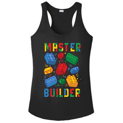 Brick Builder Funny Blocks Master Builder Ladies PosiCharge Competitor Racerback Tank