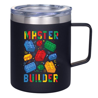 Brick Builder Funny Blocks Master Builder 12oz Stainless Steel Coffee Mug