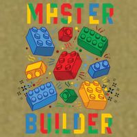 Brick Builder Funny Blocks Master Builder Garment-Dyed Women's Muscle Tee