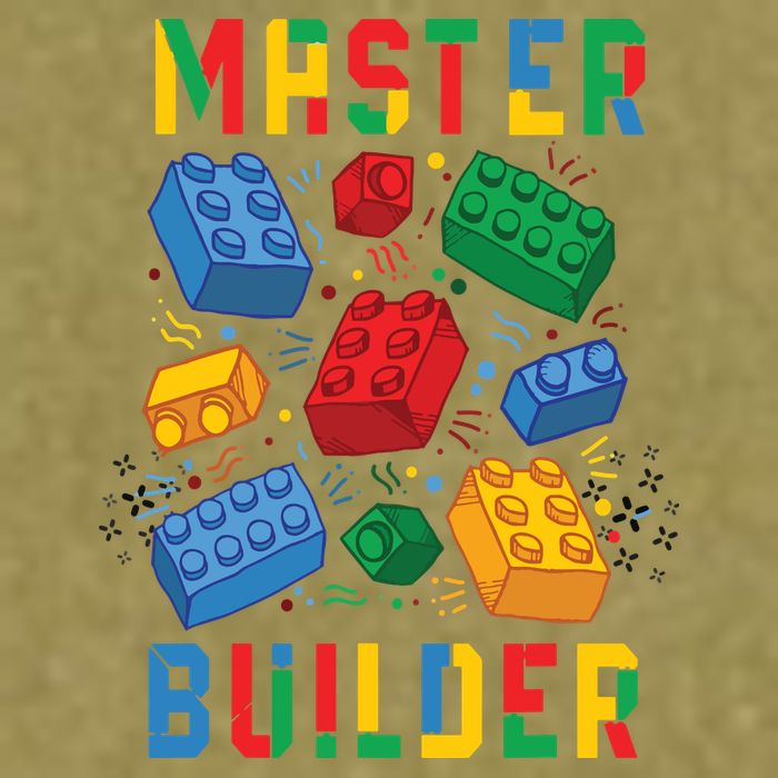 Brick Builder Funny Blocks Master Builder Garment-Dyed Women's Muscle Tee