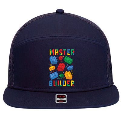Brick Builder Funny Blocks Master Builder 7 Panel Mesh Trucker Snapback Hat