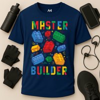 Brick Builder Funny Blocks Master Builder Performance Shirt
