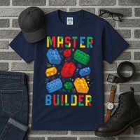 Brick Builder Funny Blocks Master Builder Tall T-Shirt