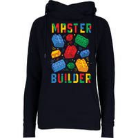 Brick Builder Funny Blocks Master Builder Womens Funnel Neck Pullover Hood