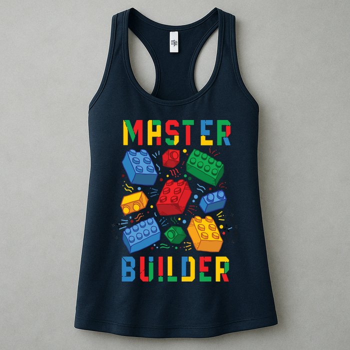 Brick Builder Funny Blocks Master Builder Womens Tank Top