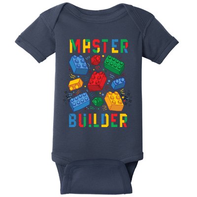 Brick Builder Funny Blocks Master Builder Baby Bodysuit