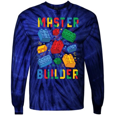 Brick Builder Funny Blocks Master Builder Tie-Dye Long Sleeve Shirt