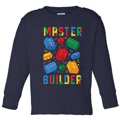 Brick Builder Funny Blocks Master Builder Toddler Long Sleeve Shirt