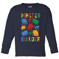 Brick Builder Funny Blocks Master Builder Toddler Long Sleeve Shirt