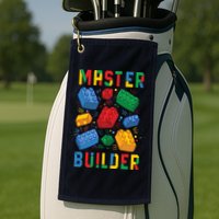 Brick Builder Funny Blocks Master Builder Golf Towel