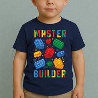 Brick Builder Funny Blocks Master Builder Toddler T-Shirt