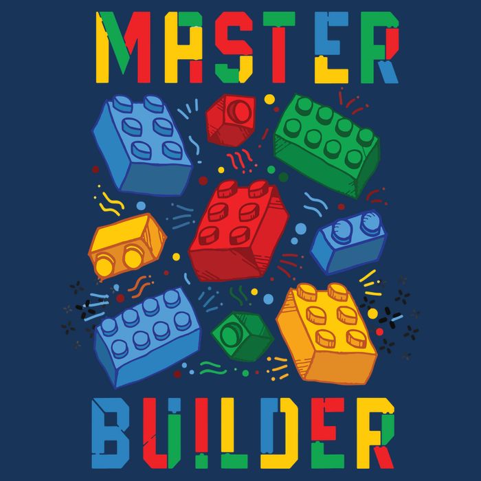 Brick Builder Funny Blocks Master Builder Toddler T-Shirt