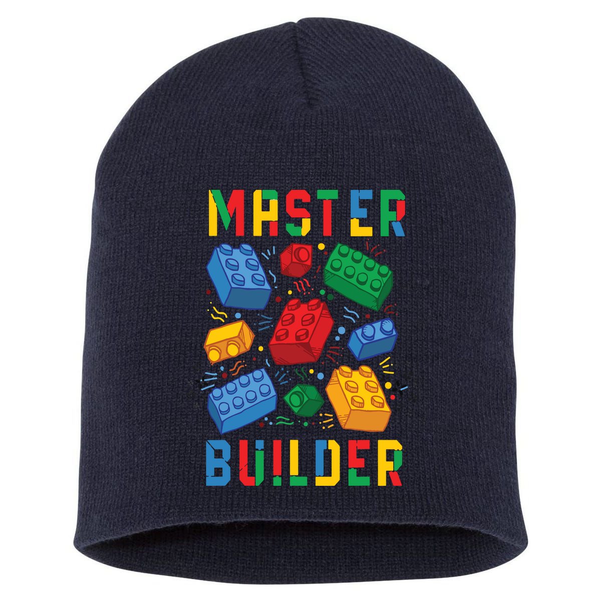 Brick Builder Funny Blocks Master Builder Short Acrylic Beanie