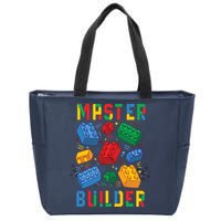 Brick Builder Funny Blocks Master Builder Zip Tote Bag