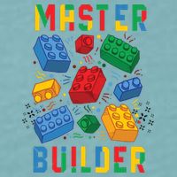 Brick Builder Funny Blocks Master Builder Sueded Cloud Jersey T-Shirt