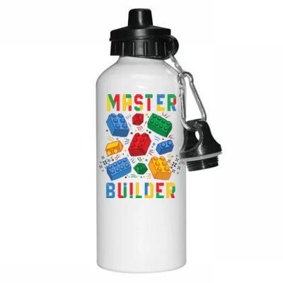 Brick Builder Funny Blocks Master Builder Aluminum Water Bottle 