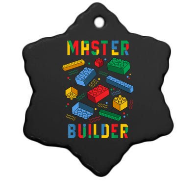 Brick Builder Funny Blocks Building Master Builder Toys Gift Ceramic Star Ornament