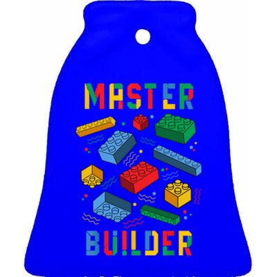 Brick Builder Funny Blocks Building Master Builder Toys Gift Ceramic Bell Ornament