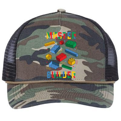 Brick Builder Funny Blocks Building Master Builder Toys Gift Retro Rope Trucker Hat Cap