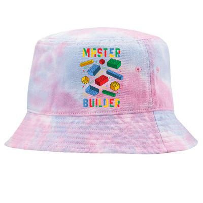 Brick Builder Funny Blocks Building Master Builder Toys Gift Tie-Dyed Bucket Hat