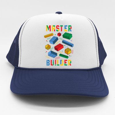 Brick Builder Funny Blocks Building Master Builder Toys Gift Trucker Hat