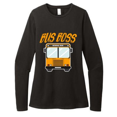 Bus Boss Funny School Bus Driver Womens CVC Long Sleeve Shirt