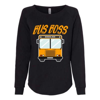 Bus Boss Funny School Bus Driver Womens California Wash Sweatshirt